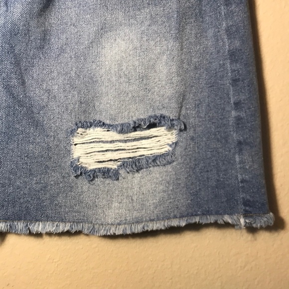 Harper, mini, denim, distress skirt - Picture 7 of 10